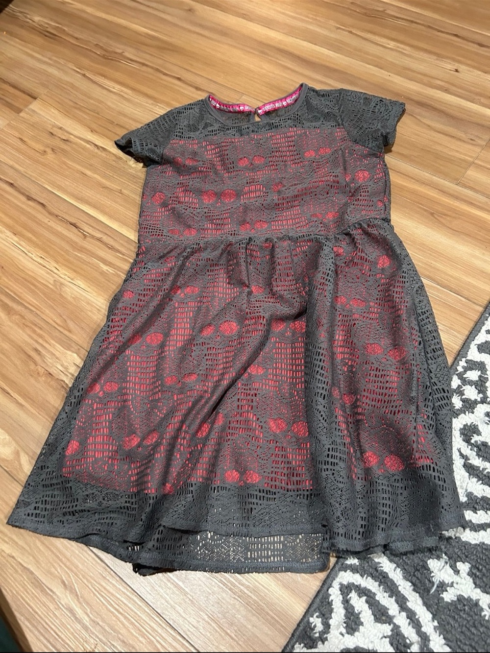 Monster High Black Lace Dress with Red Lining Size XL